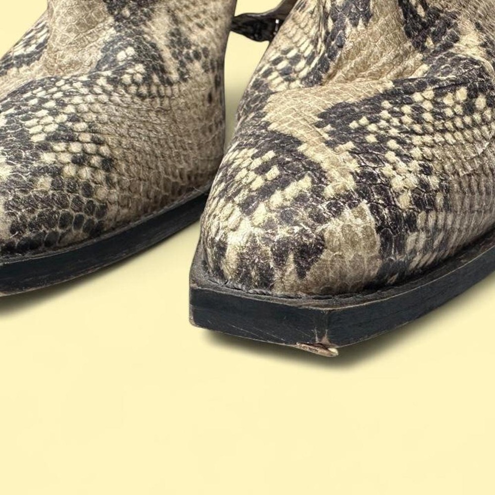 Free People Silver Storm Python Mule Slingback Booties - Picture 7 of 7